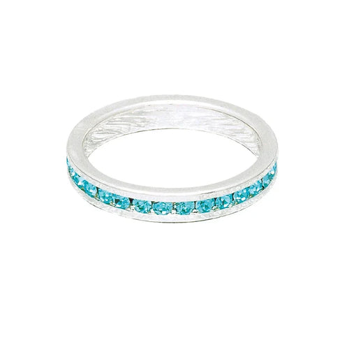 December (Turquoise) White Gold Ring | Size 7