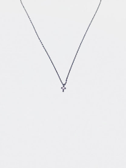 Delilah Mini cross necklace- silver
