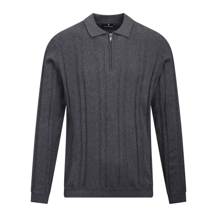 Urban Pioneers Male Denby Half-zip SWEATER CHARCOAL
