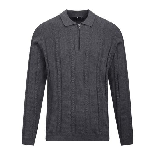 Urban Pioneers Male Denby Half-zip SWEATER CHARCOAL