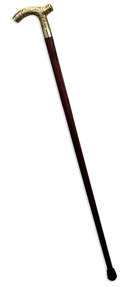 Derby Cane - Brass with Walnut