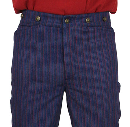 Dixon Striped Trousers - Blue/Red