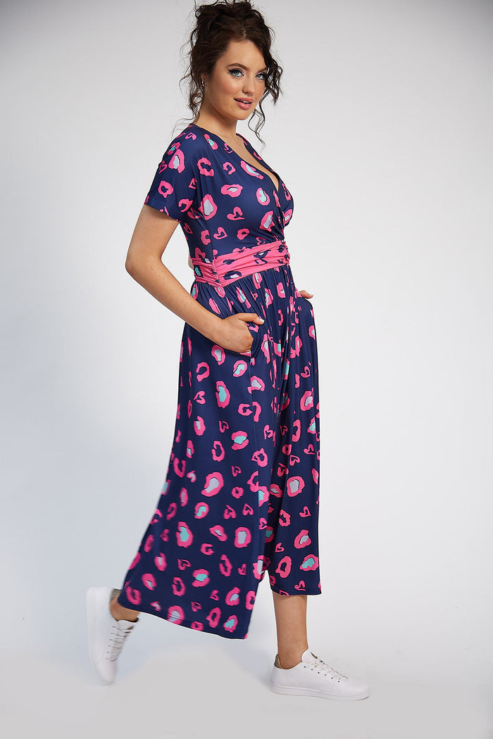 Dolores Jersey Dress (Navy Print)