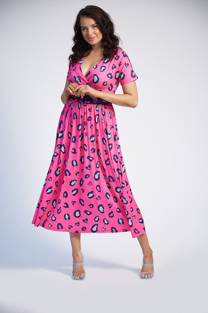 Dolores Jersey Dress (Pink Print)