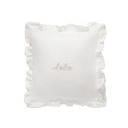 Domani Home Gauze Bebe Ruffle Accent Pillow 10" x 10"