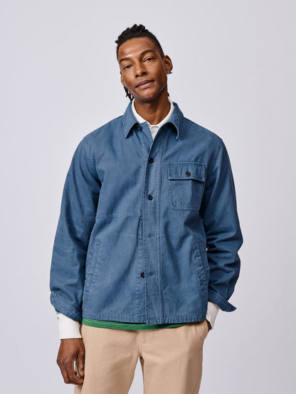 Aubin Washed Blue Dowse Worker Jacket | Jackets