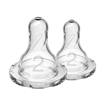 Dr. Brown's Natural Flow Narrow Baby Bottle Silicone Nipple | 2-Pack