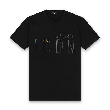 DSQUARED2 - Icon Monotone Print T-Shirt in Black - Nigel Clare