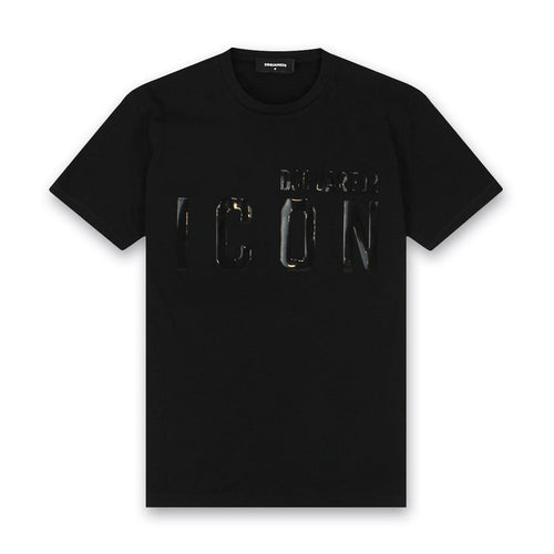 DSQUARED2 - Icon Monotone Print T-Shirt in Black - Nigel Clare