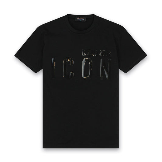 DSQUARED2 - Icon Monotone Print T-Shirt in Black - Nigel Clare
