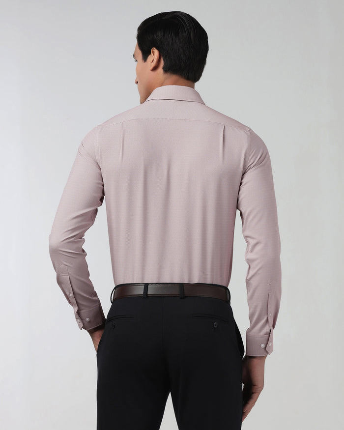 Dusty Pink Non Iron Textured Shirt - Russel E