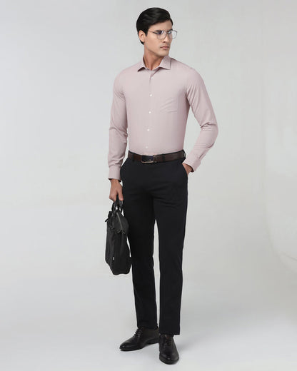 Dusty Pink Non Iron Textured Shirt - Russel E