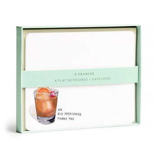 E. Frances Paper - Old Fashioned TY Flat Notecard Set, 8 Cards & Envelopes