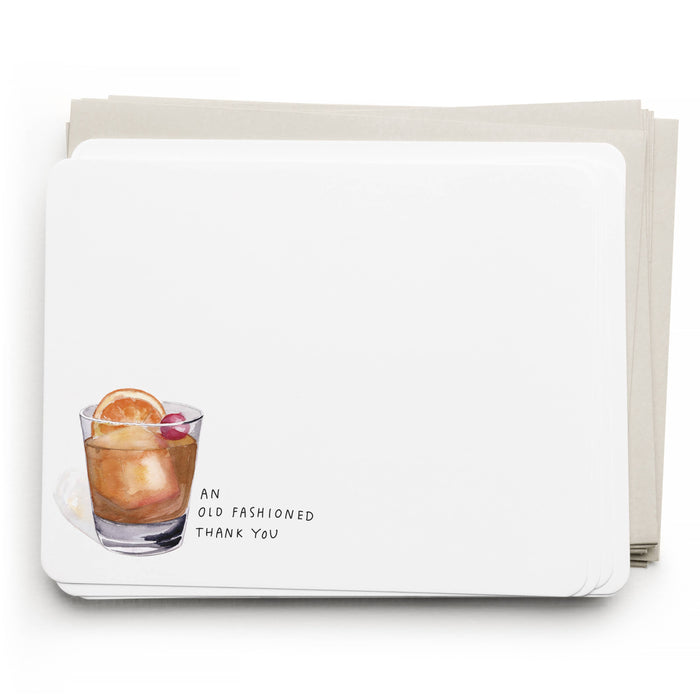 E. Frances Paper - Old Fashioned TY Flat Notecard Set, 8 Cards & Envelopes