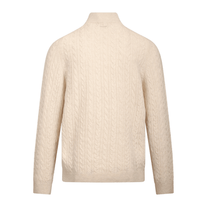 Urban Pioneers Male Edward Half-Zip SWEATER CREAM MELANGE