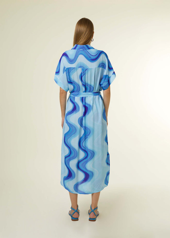 Edwige Dress (Blue Swirl)