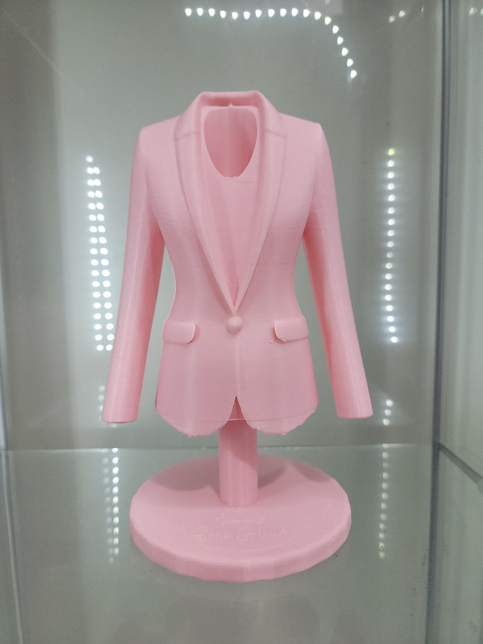 Elegant Pink Blazer Brush Holder - RFE Marketing Ventures