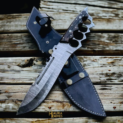 Elevate Your Craftsmanship with the Damascus Knuckle Bowie Knife - RFE Marketing Ventures