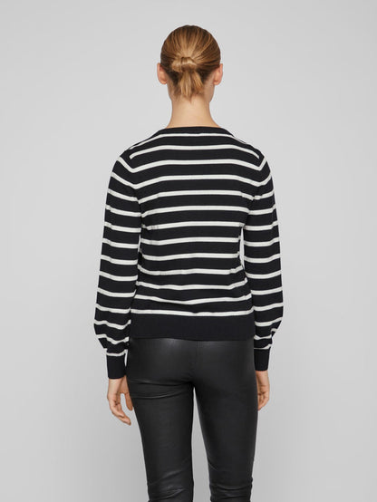 Ella Stripe Top (Black WHITE ALYSSUM)