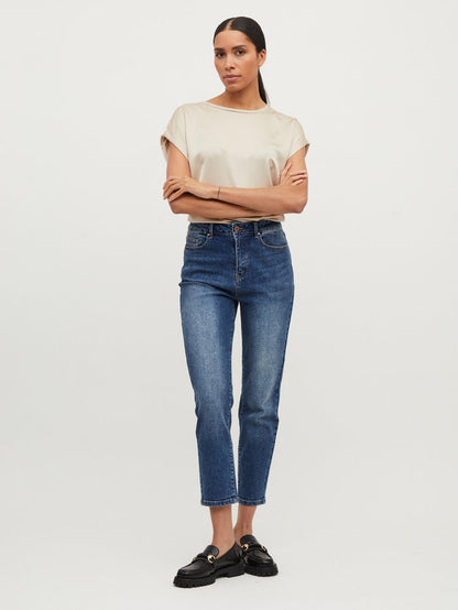 Elle Satin Top (Cement)