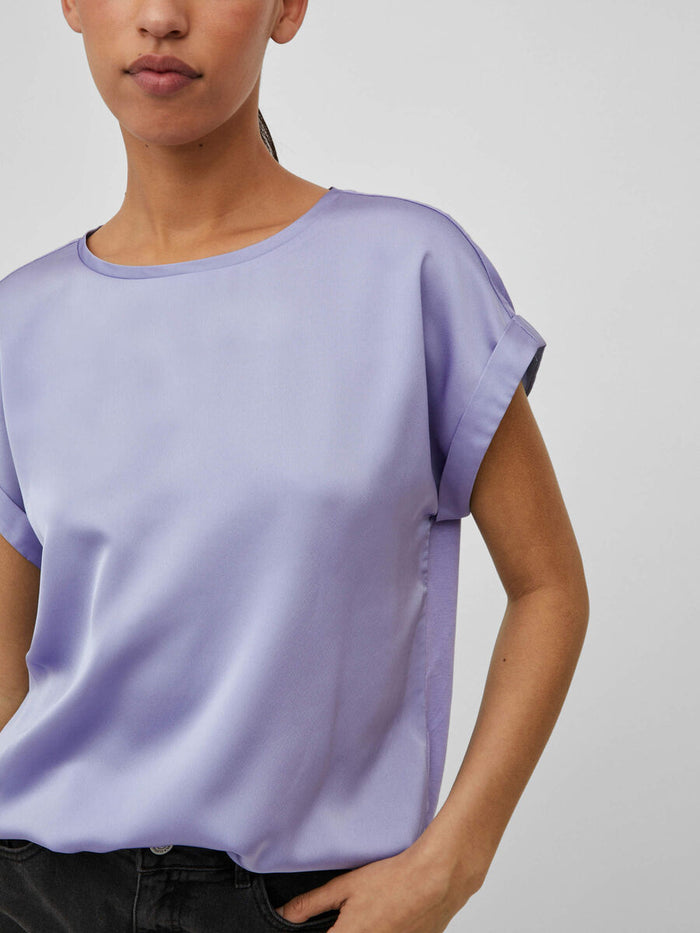 ELLE SATIN TOP (LAVENDER)