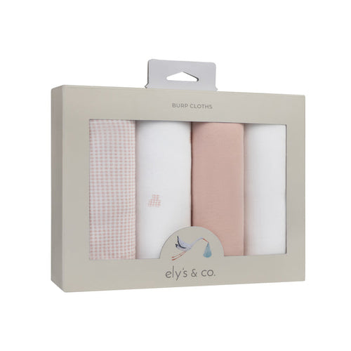 Ely's & Co. Jersey Absorbent Burp Cloths - 4 Pack