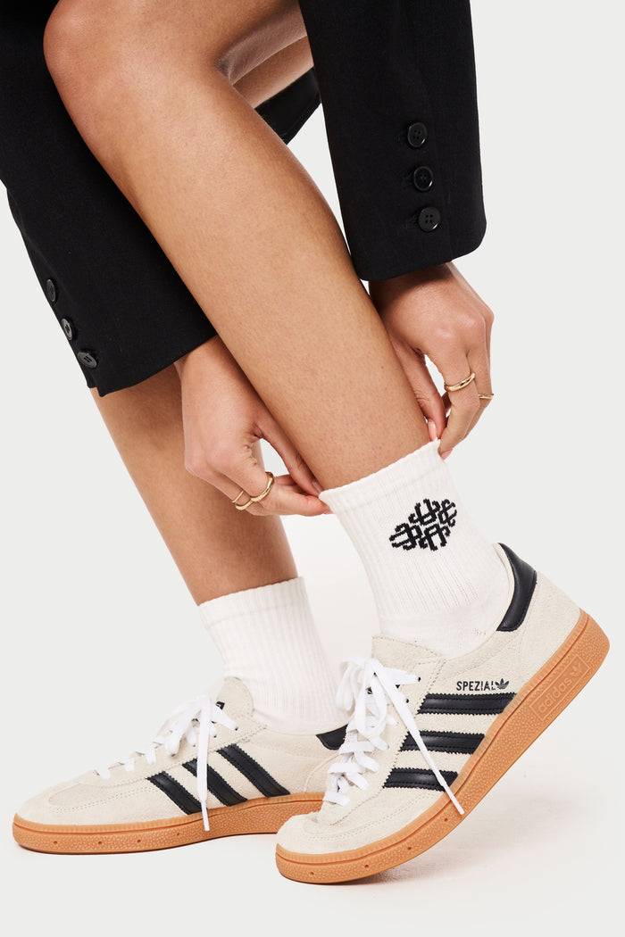 EMBLEM SPORT SOCK - BRIGHT WHITE