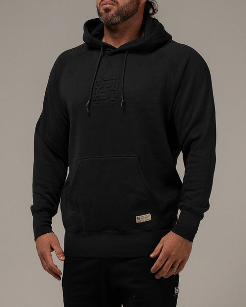 EMBOSSED PULLOVER-BLACK