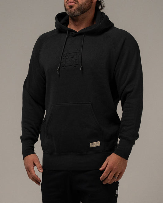 EMBOSSED PULLOVER-BLACK