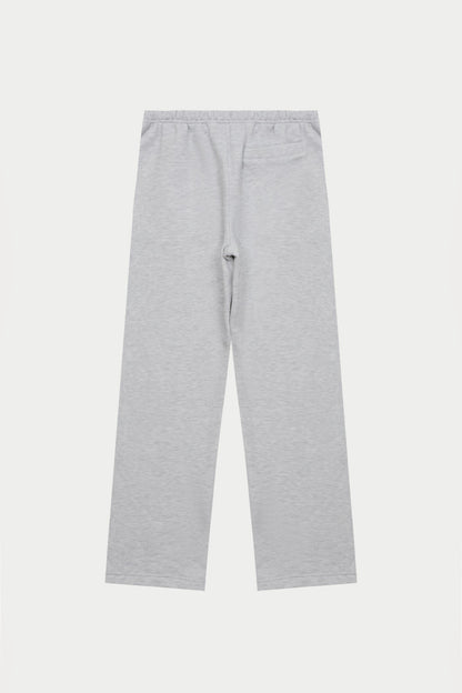 EMBOSSED STRAIGHT LEG JOGGERS - GREY MARL