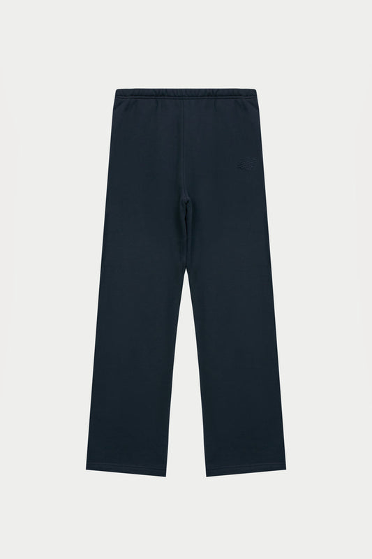 EMBOSSED STRAIGHT LEG JOGGERS - NAVY