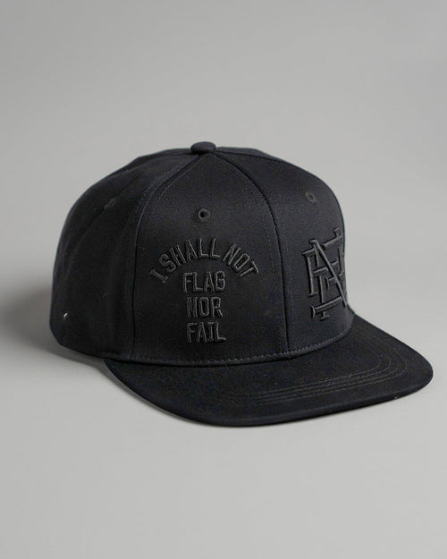 EMBROIDERED ANTHEM HAT - BLACK/BLACK