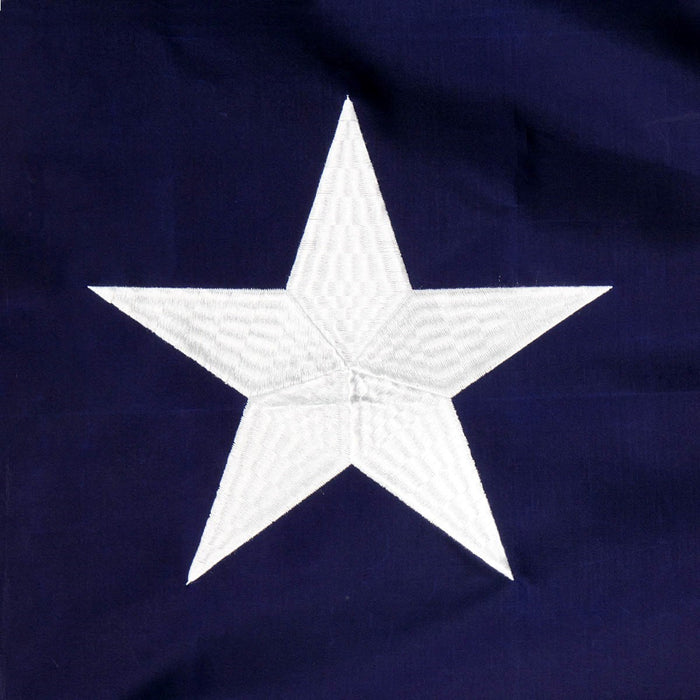 Embroidered Fringed Texas Flag