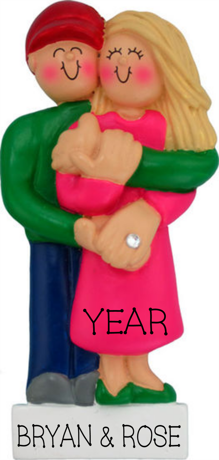 Engaged Couple (new style), Personalized Ornament