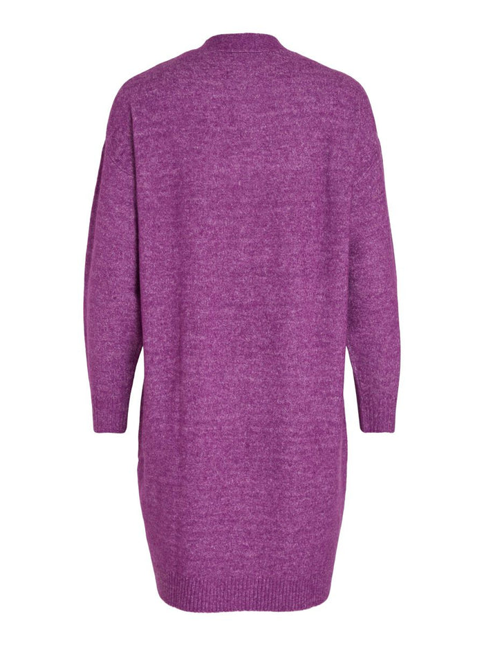 Ericka Open Knit Cardigan (Sparking Grape)