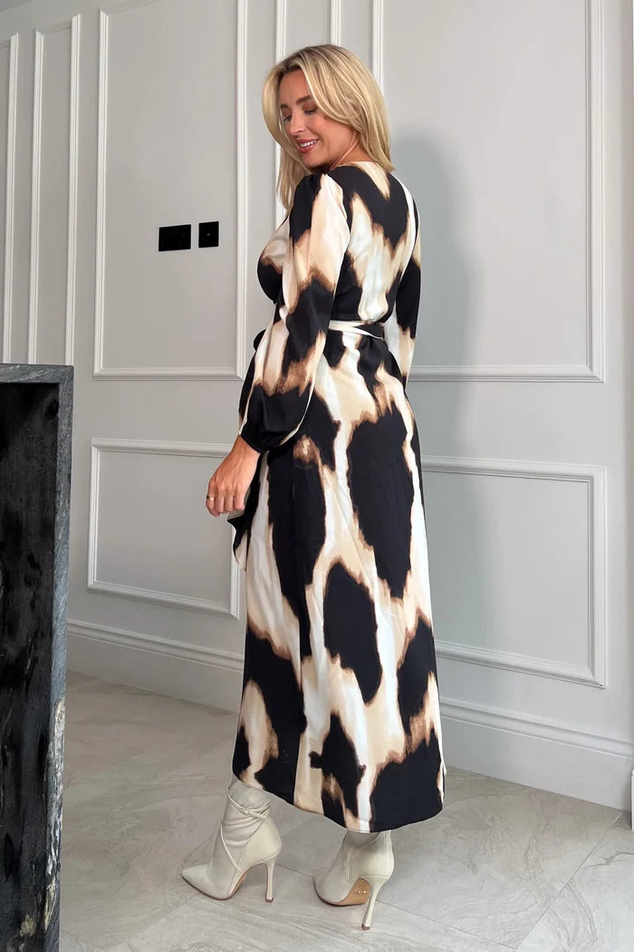 ERIN SPLIT HEM MAXI DRESS (MULTI)
