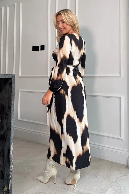 ERIN SPLIT HEM MAXI DRESS (MULTI)