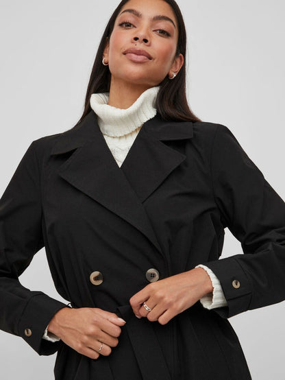 Ersin Long Trench Coat (Black)