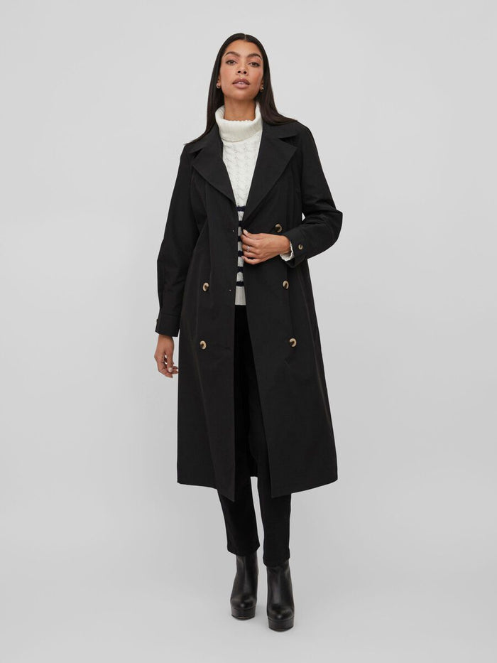 Ersin Long Trench Coat (Black)