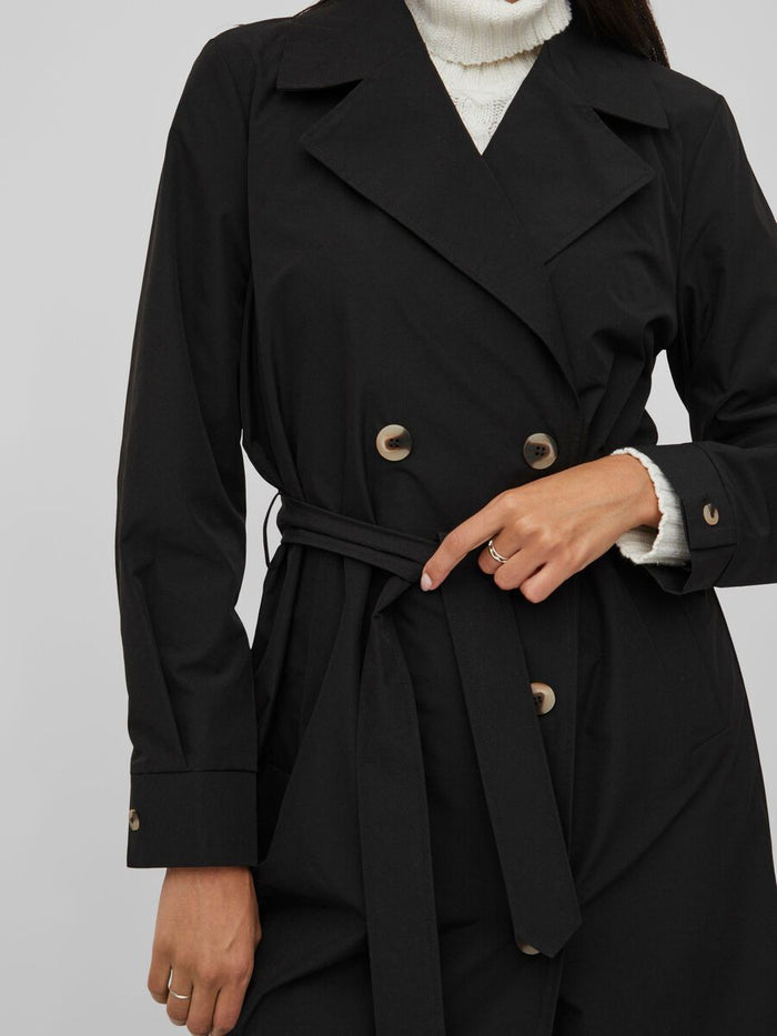 Ersin Long Trench Coat (Black)