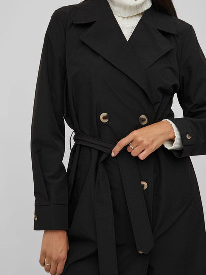Ersin Long Trench Coat (Black)