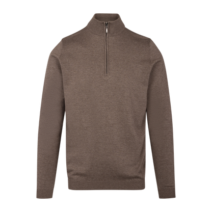 Urban Pioneers Male Espen Half-zip SWEATER MID BROWN