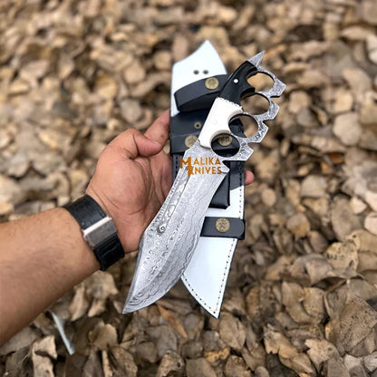 Experience Precision and Style with the Damascus Knuckle Bowie Knife - RFE Marketing Ventures