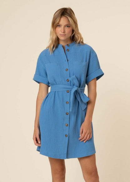 Fanny Shirt Dress (Blue)