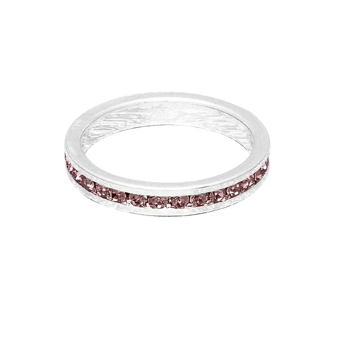 February (Amethyst) White Gold Ring | Size 6