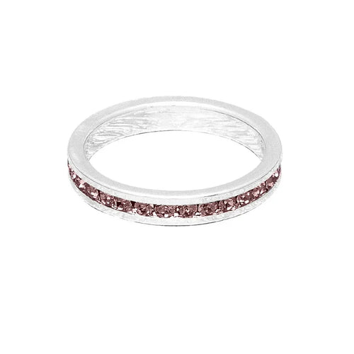 February (Amethyst) White Gold Ring | Size 6