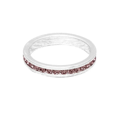 February (Amethyst) White Gold Ring | Size 7