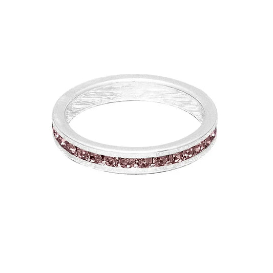 February (Amethyst) White Gold Ring | Size 7