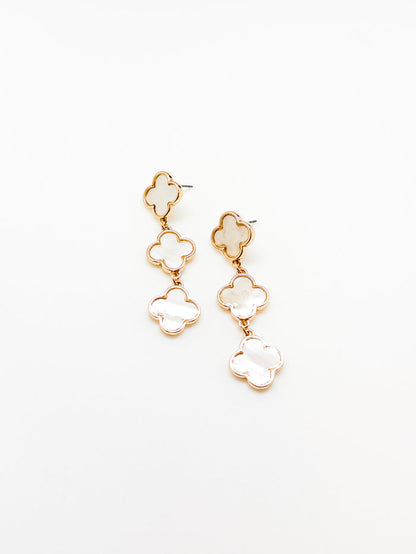 Felicity Triple Clover Dangly Earrings