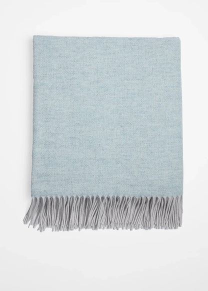 Foxford Lambswool Throw | Killybegs - Silver Opal